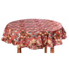 William Morris Gallery Red Strawberry Thief Minor Acrylic Coated Table Cloths